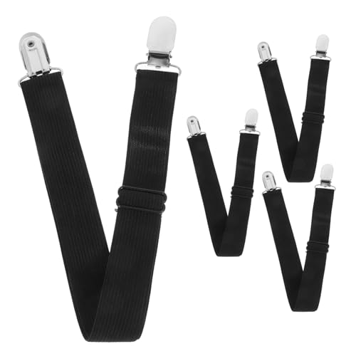 BESTYASH 4pcs Elastic Bed Sheet Clips for Corners: Adjustable Sheet Fasteners for All Mattress Sizes - Mattress Cover Holders to Prevent Slipping