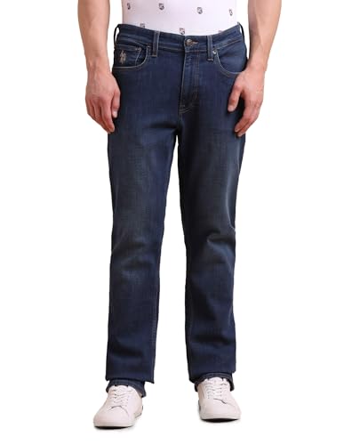 Image of U.S. Polo ASSN. Denim Jeans for Men - Slim Straight Fit, Mens Jeans for Office & Regular Wear