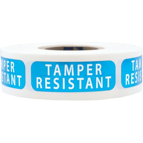 Tamper-Resistant Blue Metallic Labels, 0.5" x 1.5" Adhesive Stickers, 500-Pack