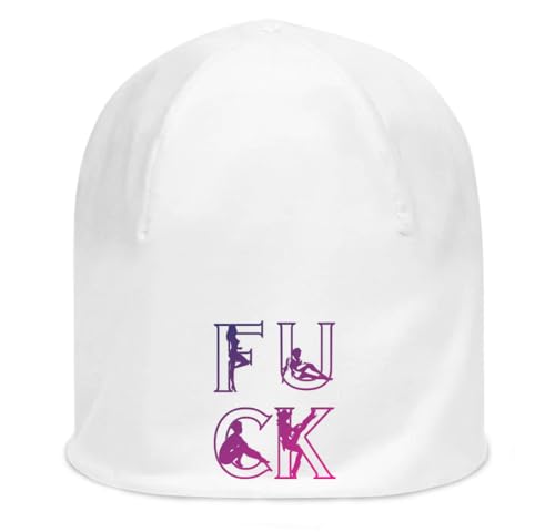 Bonnet en coton extensible FCK Neon Light blanc souple taille unique uni