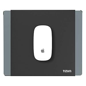 Tizum Mouse Pad, Ultra Slim Aluminium Mouse Mat with Anti-Skid PU Leather Cover & Smooth Mouse Control, Ergonomic Design…