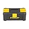 Stanley Stst1-75515 Boîte À Outils Avec Plateau Porte-Outils Amovible - 2 Organiseurs Sur Le Couvercle - Charnières Plastiques - Attaches Métalliques - Cadenassable (Non-Fourni) Multicolore