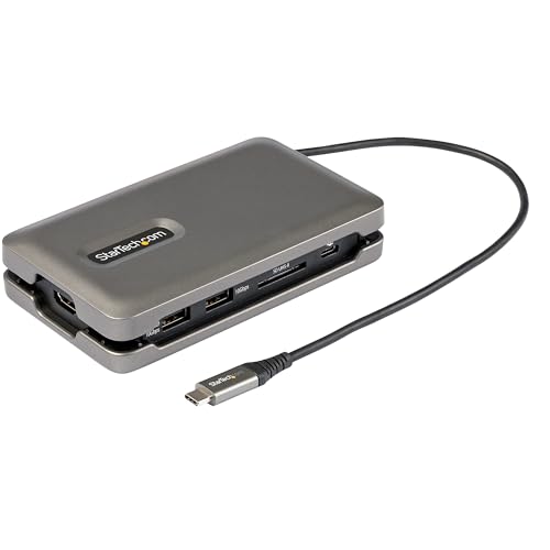 Image of StarTech.com USB-C Docking Station for MacBook Pro M1 M2 M3 M4 and Windows, 4K 60Hz HDMI Video, HDR10, USB 10Gbps Hub, 100W Laptop Charging, GbE, SD - TAA | MacBook Pro M1 M2 M3 M4, Windows, 4K 60Hz, 10Gbps USB hub, 100W laptop charging, GbE, Driverless, iPadOS Android