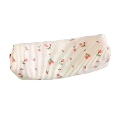 Image of Pink Floral Styl Pencil Bag, Pencil Case, Cute Simple Pen Bag Pen Holder Coin Pouch,, Stationery Organizer Multifunction Makeup Storage Bag, Pen, Pencil and Marker Cases Office Supplies Storage
