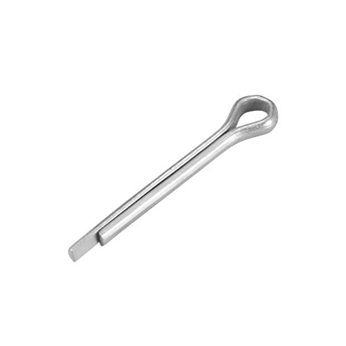 uxcell 2.5mm x 25mm Zinc-Plating Steel Spring Cotter Clip Pin R Shape Hardware Fastener Clip Key 50 Pcs