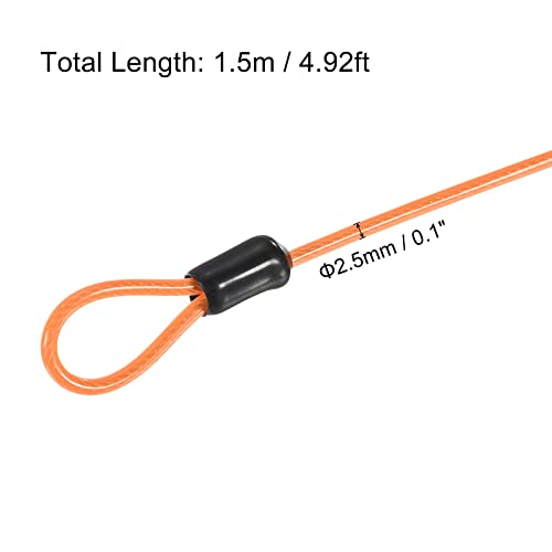 Cavo Di Sicurezza In Acciaio 3.5mm X 1.5m - Per Bici, Bagagli E Oggetti Di Valore - Foto 10