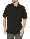 [Amazon Essentials] ポロシャツ コットンピケ レギュラーフィット メンズ ブラック L