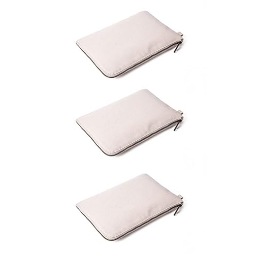 YONBEN Zipper Pouch Storage Bag Simple and Stylish Women's Cosmetic and Travel Bag (Beige-improved-3)