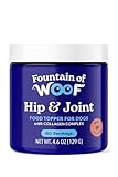 Hip & Joint Dog Food Topper – Beef Bone Broth Collagen Powder for Dogs – Mobility & Joint Support with Glucosamine – Skin & Coat Health – 60 Servings | Fountain of Woof