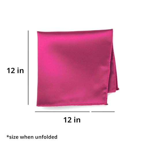 Image of tiemart Solid Color Pocket Squares for Men | For Suits, Perfect for Wedding Parties, 12 x 12 inch / 30 x 30 cm