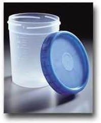 Stockwell Scientific 24354760 Cup Specimen Plastic Screw Cap, Non-Sterile, 4.5 oz. Capacity (Pack of 500)