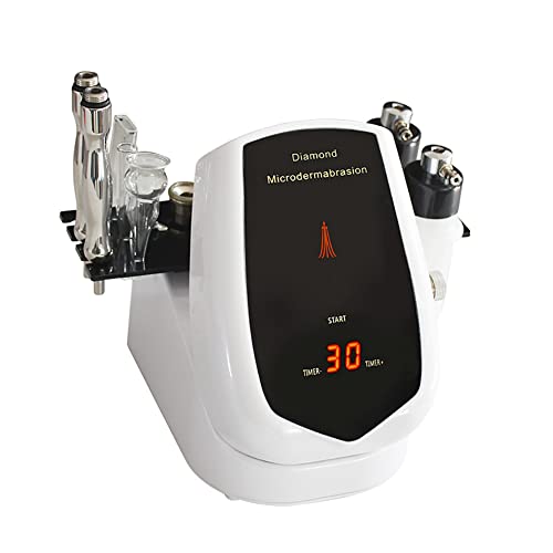 MytaYt Diamond - Máquina de microdermoabrasión 3 en 1 para el cuidado de la piel facial con 2 botellas de pulverización, 9 tamaños diferentes de punta de operación y 3 gafas, para eliminar cicatrices