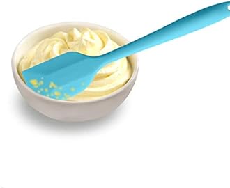 Silicone Spatula Set - Blue 6 Piece Non - Stick Rubber Spatula with Stainless Steel Core - Heat-Resistant Kitchen Utensils Set for Cooking, Baking and Mixing