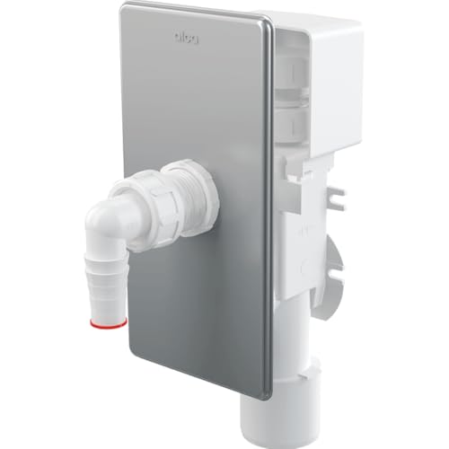 AlcaPlast APS3P Unterputz Gerätesiphon mit Rohrbelüfter Abwasseranschluss für Waschmaschine, Spülmaschine, Wärmepumpentrockner