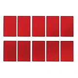 Yinhing 50 Tarjetas de Visita de Aluminio de Oro Rosa, Tarjetas de Visita Grabadas para Profesionales, de de Metal Premium (rojo)