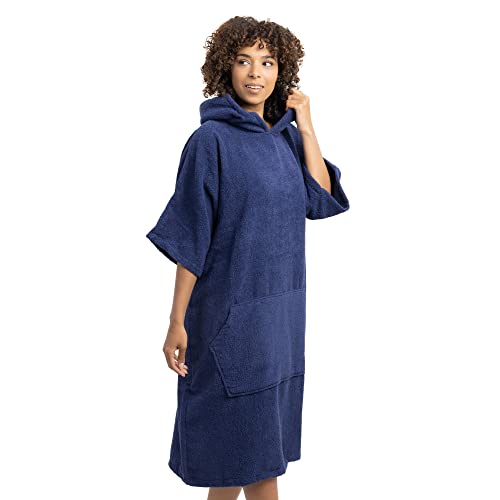Image of Unisex Changing Robe - Swim Poncho - Terry Cotton Hooded Surf Towel Poncho for Beach Swimming - S /M L /XL