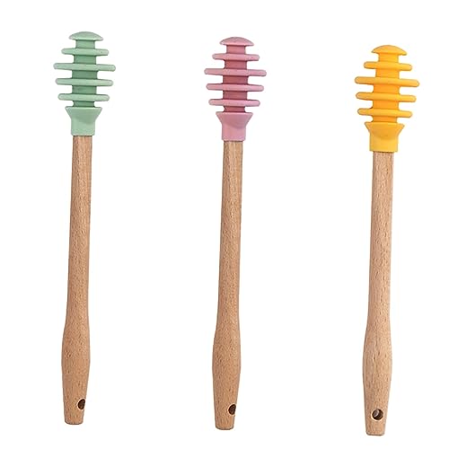 FUNOMOCYA 1Set Silicone for Easy Honey Dispensing and Stirring Comfortable Grip for Syrups and Molasses Lightweight and Portable