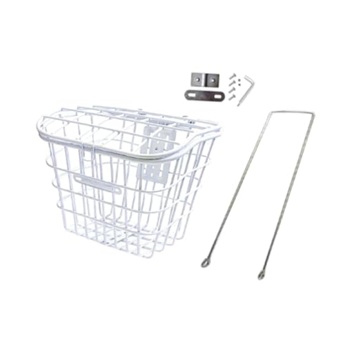 Oshhni Cesta Delantera para Bicicleta, Cesta para Bicicleta, portabebés para Perros, práctico Organizador de Almacenamiento de Equipaje, Cesta de Carga para, Blanco