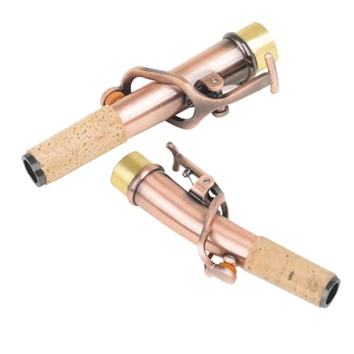 ibasenice 2個 ソプラノサックス用真鍮製ネック 耐久性高く変形防止 初心者とプロ向け練習用交換パーツ 音質向上シンプル構造立簡単