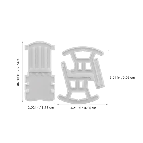 Gadpiparty 1 Set Dollhouse Rocking Chair Silicone Mold - DIY Resin Casting Furniture Chair Moulds for Tiny House - Handmade Miniature Dollhouse Furniture Mold - Image 3