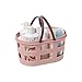 Przenośny prysznic Caddy Koszyk Tote Plastic Organizer Magazyny Kosze z uchwytami Pudełko Do Makijażu Do College Dorm Łazienka i kuchnia,Pink