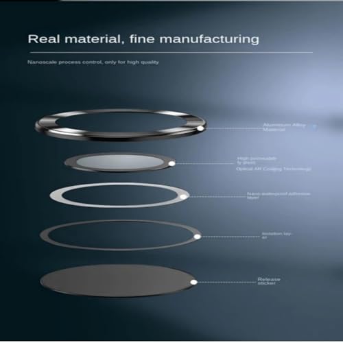 Image of FabeKee Tempered Glass Camera Lens Protector For oneplus nord 4 9H Hardness, Full Coverage Anti Scratch Camera Metal Ring Black