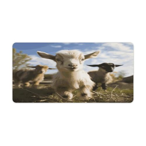Cute Goat Mouse Pad grande antideslizante 30x60 cm