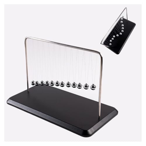 Quxxuol メカニカルカーブスイングボール ニュートンクレイドル振り子ボール ニュートンのゆりかご デスクトップインテリア 物理学永久運動テーブルおもちゃ、家庭 オフィス装飾用 (37*20*24cm)