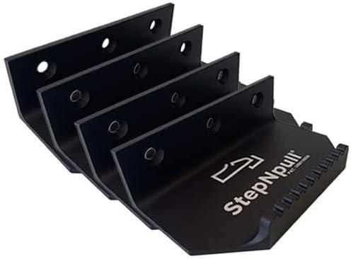 Hands Free Door Opener – 4pk No Touch Foot Pull & Commercial Touchless Door Opener Tools for Bathroom (Black – 4 Count)