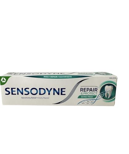 Sensodyne:Repair & Protect Extra Fresh Toothpaste Powered by NovaMin 2.53 Fluid Ounce (75ml) Tube [ Italian Import ]