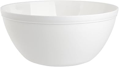 1 x Cereal Bowl, Dessert Bowl, Salad Bowl, Soup Bowl, Rice Bowl, White Plastic, BPA-Free, Large, 900 ml
