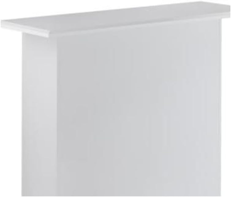 Island Interiors 47" Bar Table with Storage White High Gloss Finish Chrome Bar Support Footrest Contemporary 2 Person Seating 47 x 16 x 41