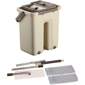 Jeval 2 in 1 Self Clean Wash Dry Hands-Free Magic Flat Spin Net Mop