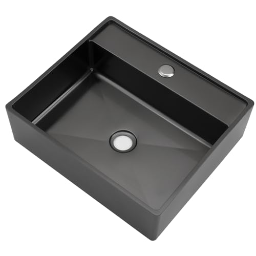 Swift Horse SHSET1613SBG Black Bathroom Vessel Sink thumb #8