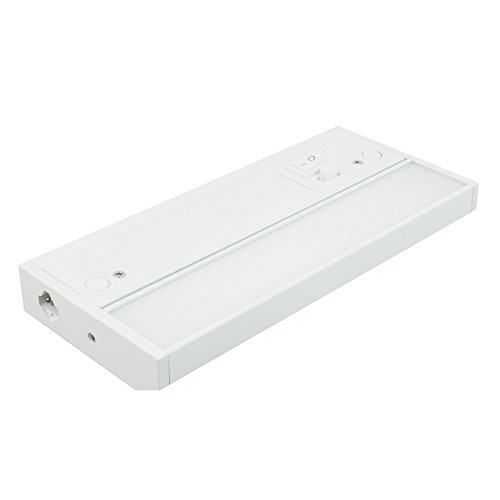 American Lighting 3-Complete LED Undercabinet Fixture, Adjustable 2700K-3000K-4000K Warm White, White, and Ultra Warm White Color, 8-Inch, White, Single Fixture