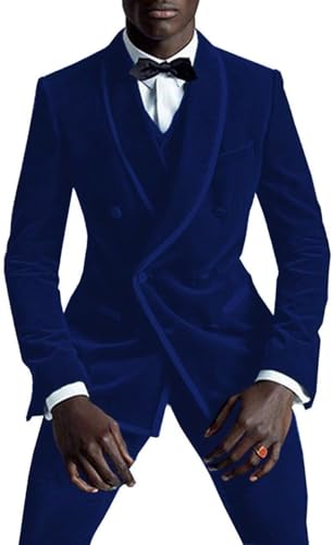 Velvet Men's Suit Luxury Satin Shawl Lapel 2 Pieces Blazer Pants Grooming for Party