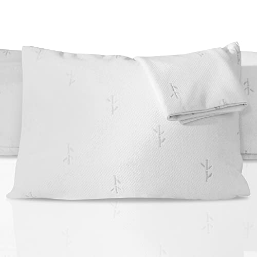 Feelathome Cooling Bamboo Pillow Cover Waterproof 20 X 54 Inches (Body Pillow) - Very Soft & Comfortable, Zippered Bamboo Pillow Cover Pillowcase - Fibre Fabric Case Cover #TOP6