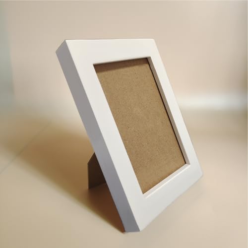 Image of 4x6 Picture Frames White Solid Wood Frame, Plastic Panel (Film Needs to be Removed) Table or Wall.Front Window Opening 3.5x5.5 inch.