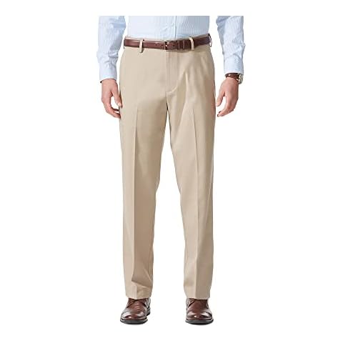 Dockers Men's Relaxed Fit Comfort Pants, British Khaki, 42W x 30L Cover