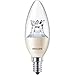Price comparison product image Philips E14 Small Edison 2200-2700 k Flame 470 lm Master LED Dimmable Dim Tone Candle Light Bulb, 6 W - Warm White