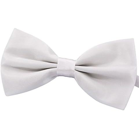 Amajiji® Formal Dog Bow Ties for Medium & Large Dogs (D114 100% Polyester) (White) Cover