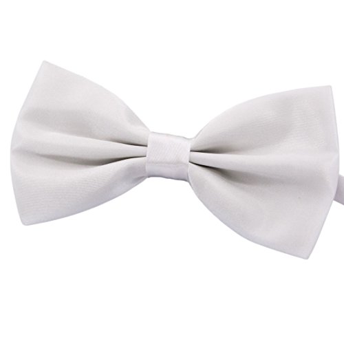 Amajiji® Formal Dog Bow Ties for Medium & Large Dogs (D114 100% Polyester) (White)