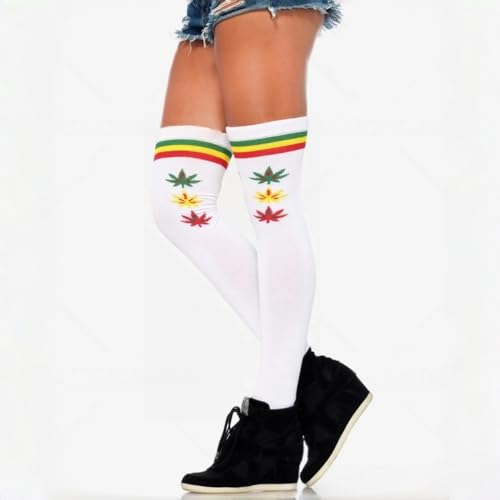 Image of COUVER Over Knee High Socks Women Warm Dress Tube Stocking Cosplay Socks Thigh High Leg Warmer - 6 Pairs