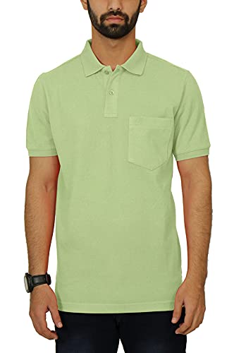 Image of Celsius Men's Half Sleeve Classic Solid Pique Polo with Pocket