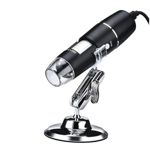 MOLUCKFU Microscopio Digital USB 1000X Lupa LED Integrada Brazo Ajustable y Soporte para Mesa Lupa USB Multifuncional para Inspección Electrónica Joyería Laboratorio y Reparación