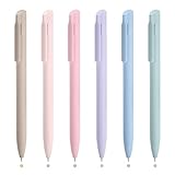 ZLLkeji 6er-Pack Multicolor Stift Ausziehbarer Bunter Gelstifte Set 0,5 Mm Farbstifte Schnell Trocknende,Ideal für Schule, Büro, Zeichnen & Journaling Morandi-Farben