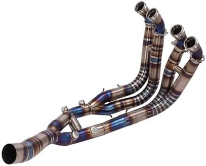 Motocycle Exhaust For B&MW S1000RR 2019-2024 S1000R 2021-2024 Exhaust System Slip On Motorcycle Headers Pipe Front Connector Tube Exhaust End Silencers(Titanium alloy 2)