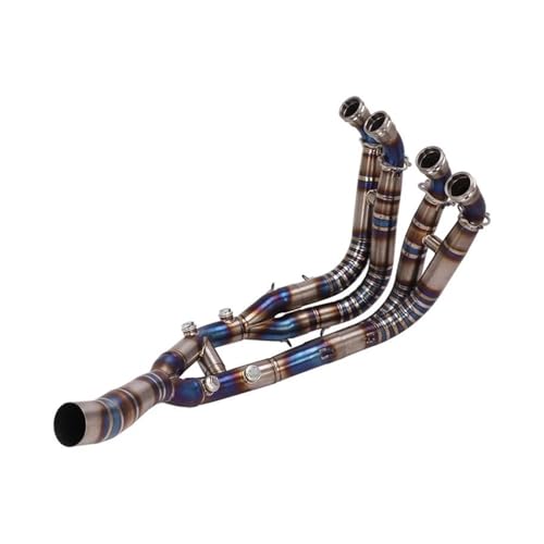 MASHRGX Motocycle Exhaust For B&MW S1000RR 2019-2024 S1000R 2021-2024 Exhaust System Slip On Motorcycle Headers Pipe Front Connector Tube Exhaust End Silencers(Titanium alloy 2)