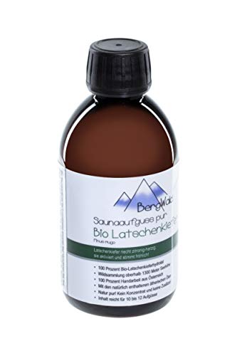Sauna-Aufguss - 100% bio - Saunaduft mit natürlichen ätherischen Ölen für Saunaaufgüsse - Biozertifiziert aus Wildsammlung - Naturprodukt ohne Zusätze - 250 ml (Latschenkiefer) - Image 3