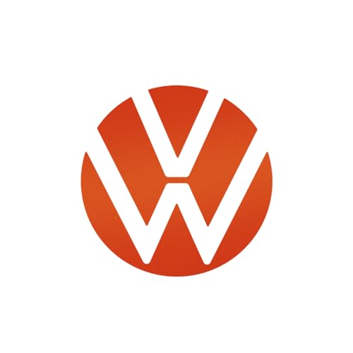 Image of IPG Decal Made for VW 2021 Passat Polo Tiguan Golf Rear /Front Emblem Logo Decals Stickers Set (4 Units) (Reflective Orange)